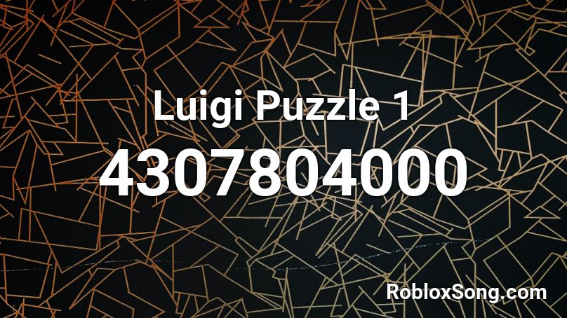 Luigi Puzzle 1 Roblox ID