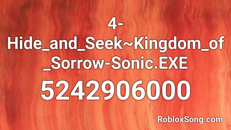 Kingdom of Sorrow - Sonic.EXE Roblox ID