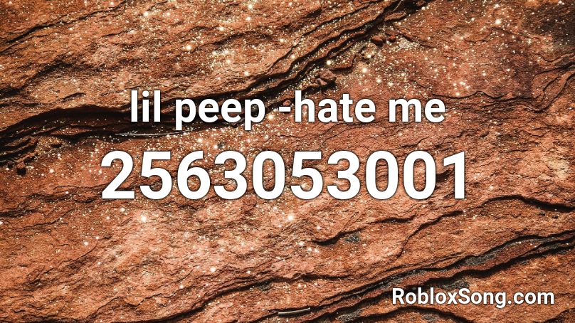 lil peep -hate me Roblox ID