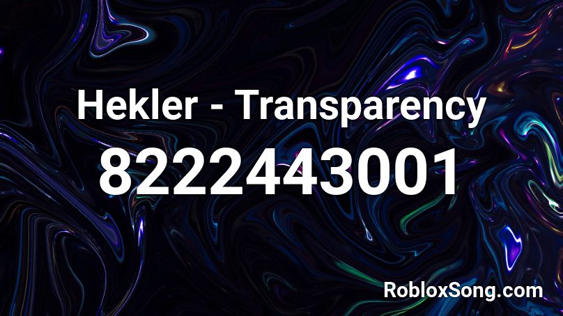 Hekler - Transparency Roblox ID