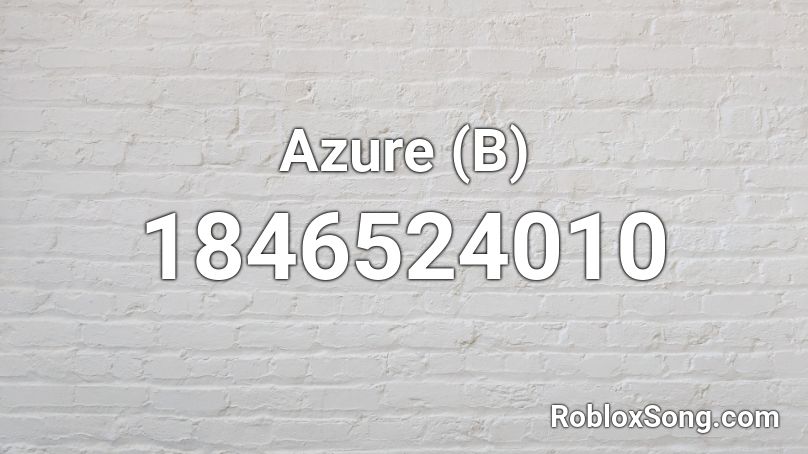 Azure (B) Roblox ID