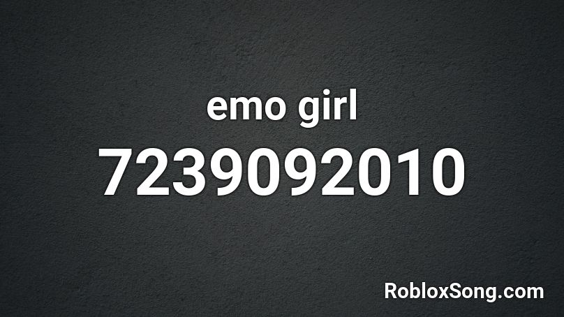 emo girl Roblox ID