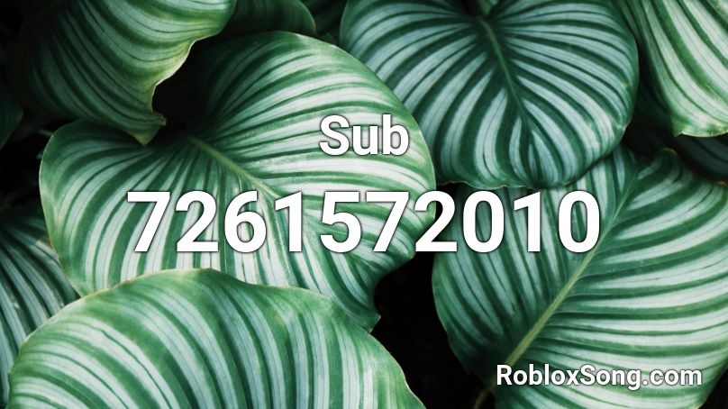 Sub Roblox ID