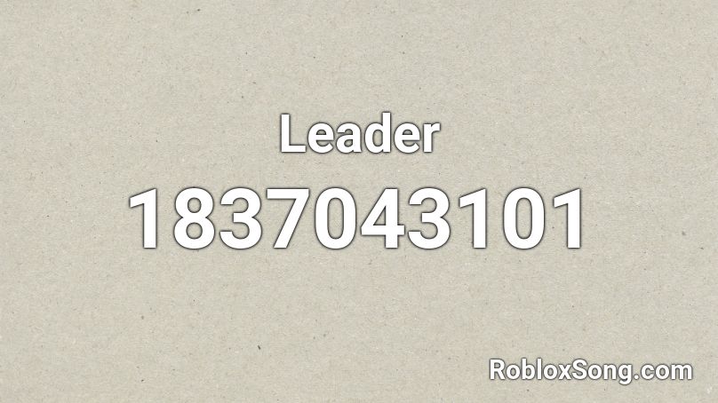 Leader Roblox ID