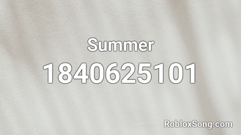 Summer Roblox ID