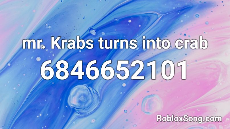 mr. Krabs turns into crab Roblox ID