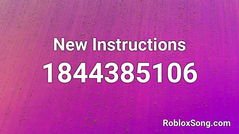 New Instructions Roblox ID