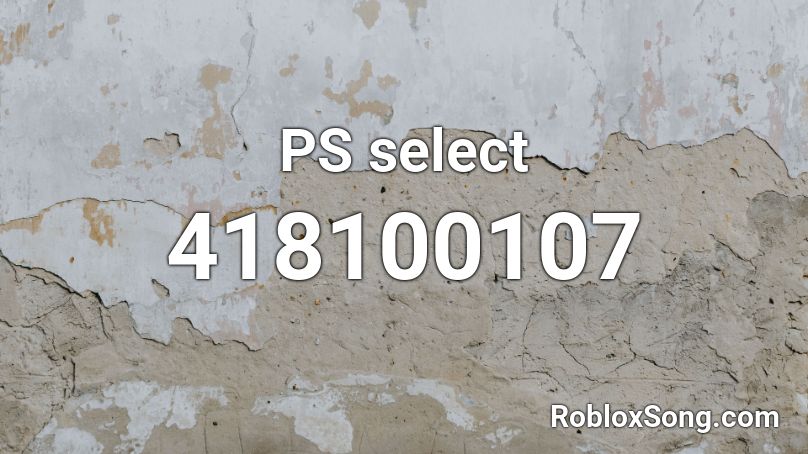 PS select Roblox ID