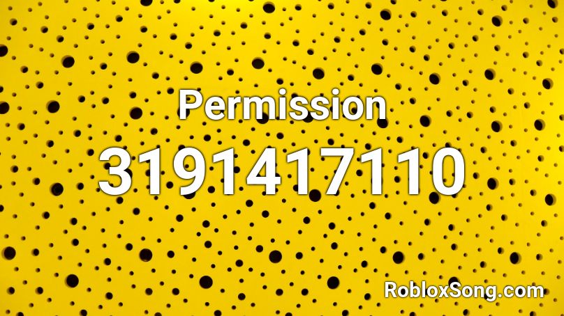 Permission Roblox ID