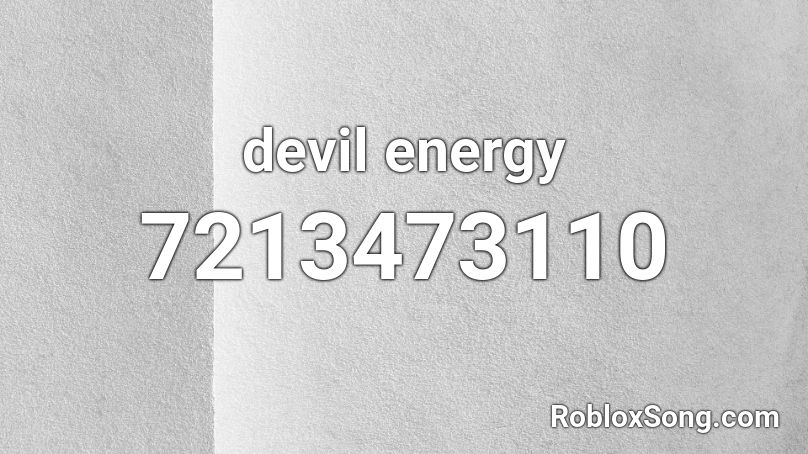 devil energy Roblox ID