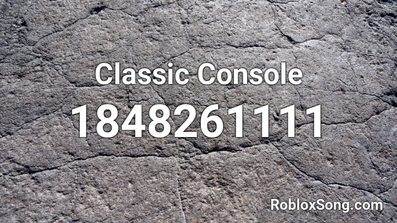 Classic Console Roblox ID