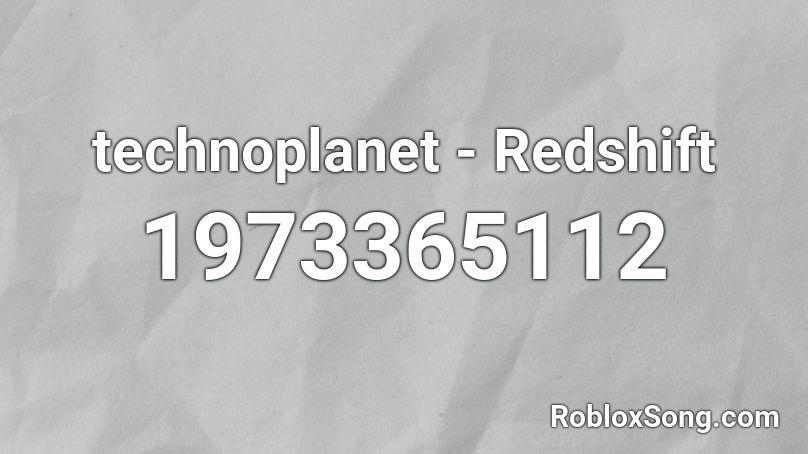 technoplanet - Redshift Roblox ID