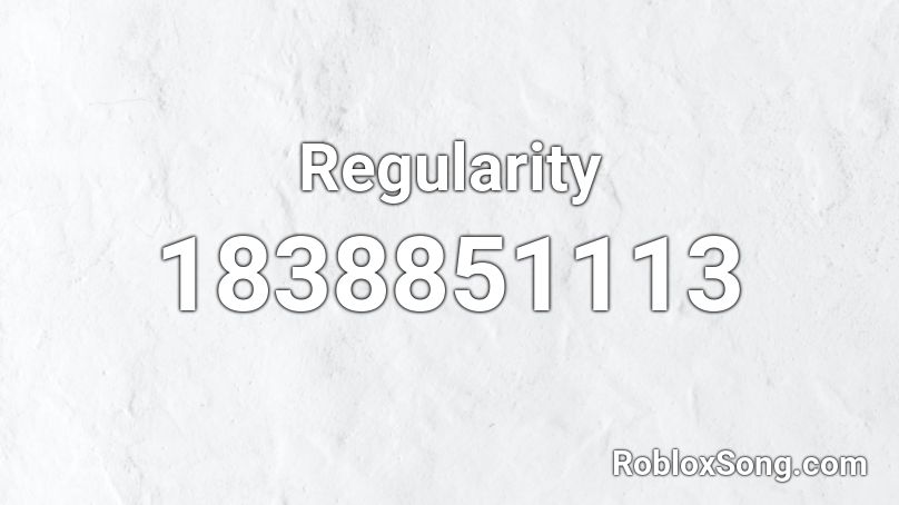 Regularity Roblox ID