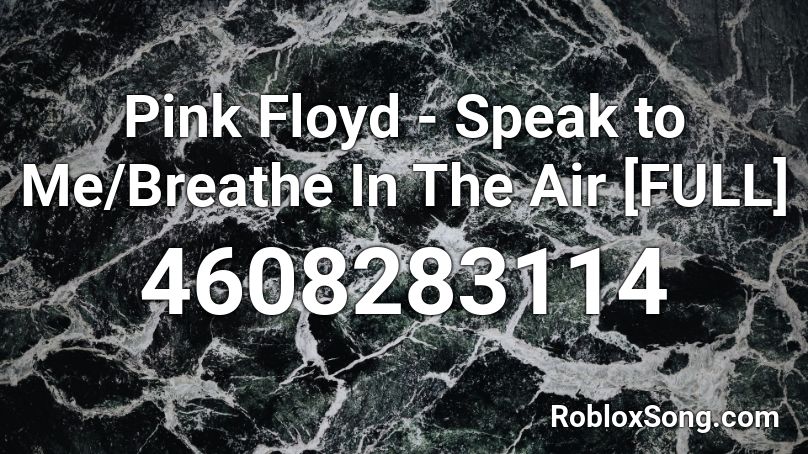 Pink Floyd Speak To Me Breathe In The Air Full Roblox Id Roblox Music Codes - air sweden roblox