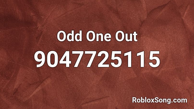 Odd One Out Roblox ID