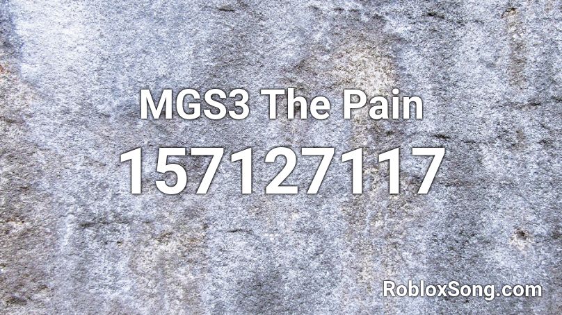 MGS3 The Pain Roblox ID