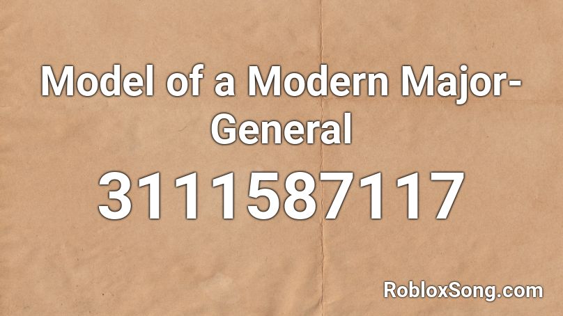 Model of a Modern Major-General Roblox ID