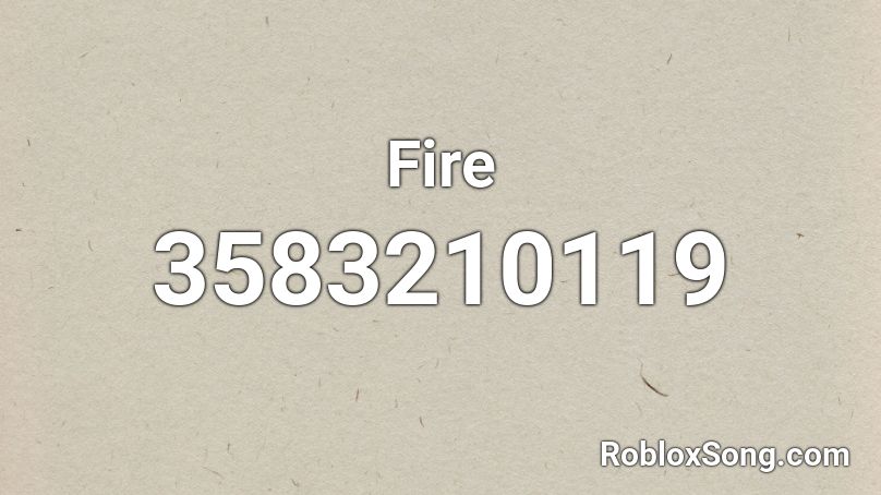 Fire Roblox ID