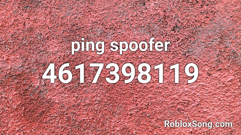 ping spoofer Roblox ID