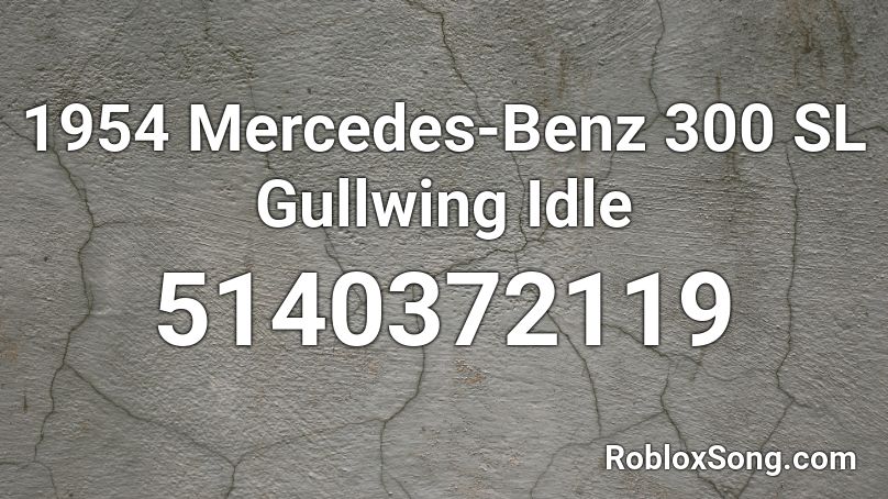 1954 Mercedes-Benz 300 SL Gullwing Idle Roblox ID