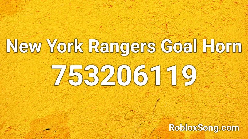 New York Rangers Goal Horn Roblox ID