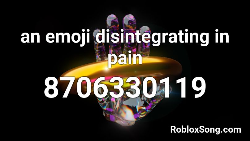 an emoji disintegrating in pain Roblox ID