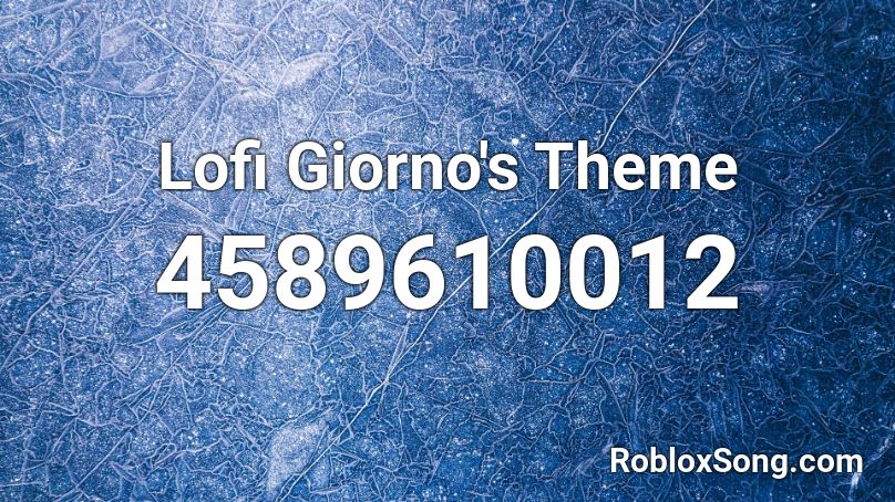 Giorno Giovanna Theme Roblox ID