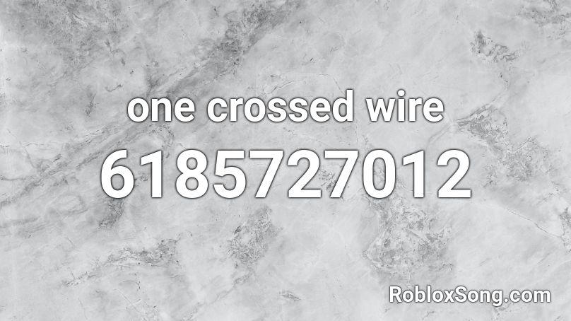 one crossed wire Roblox ID