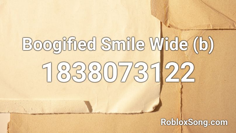 Boogified Smile Wide (b) Roblox ID