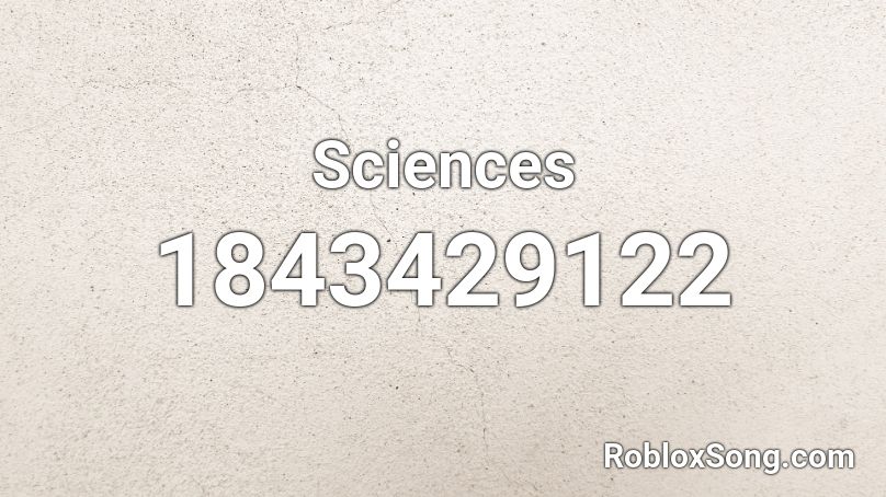 Sciences Roblox ID