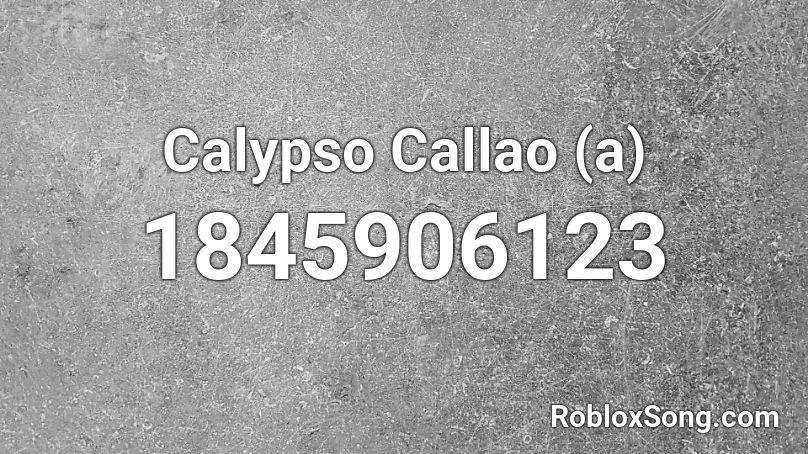 Calypso Callao (a) Roblox ID