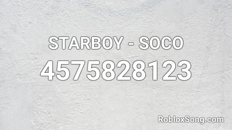 roblox song code for starboy
