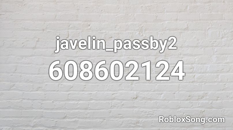 javelin_passby2 Roblox ID