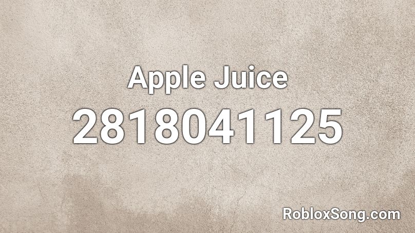 Apple Juice Roblox ID