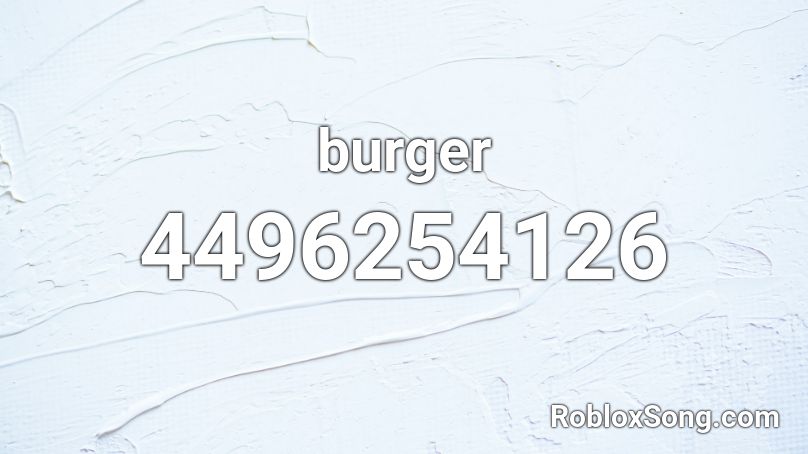 burger Roblox ID