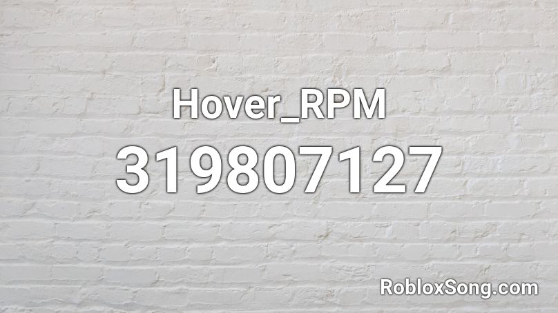 Hover_RPM Roblox ID
