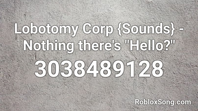 Lobotomy Corp {Sounds} - Nothing there's 