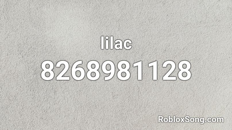 lilac Roblox ID