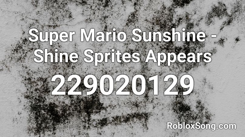 Super Mario Sunshine - Shine Sprites Appears Roblox ID