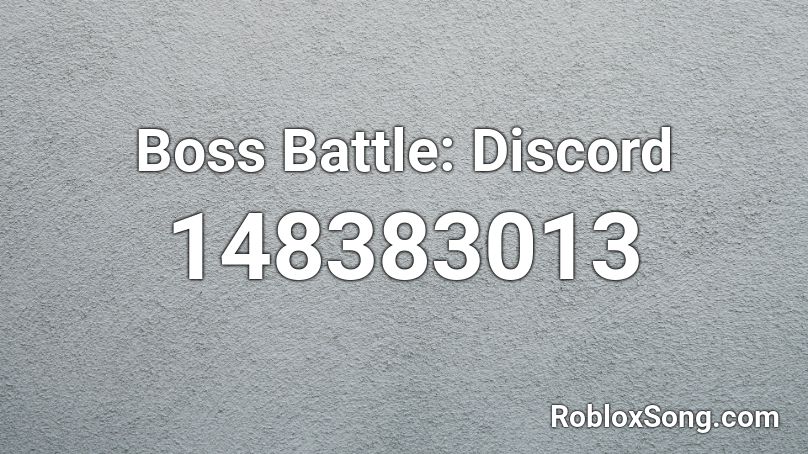 Boss Battle: Discord Roblox ID