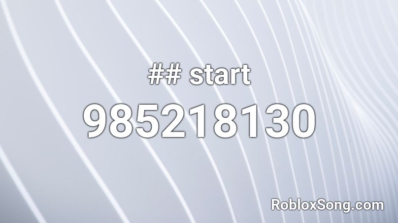 ## start Roblox ID