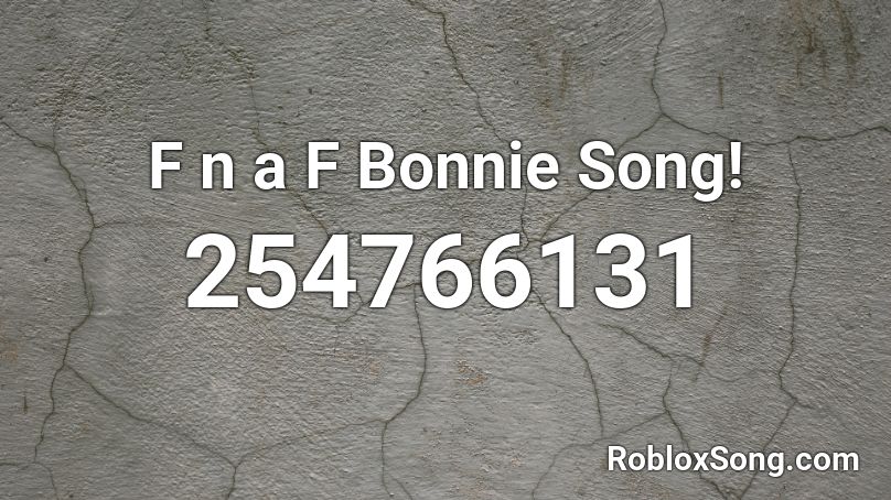 roblox the bonnie song id
