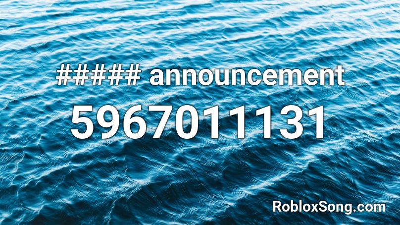 ##### announcement Roblox ID