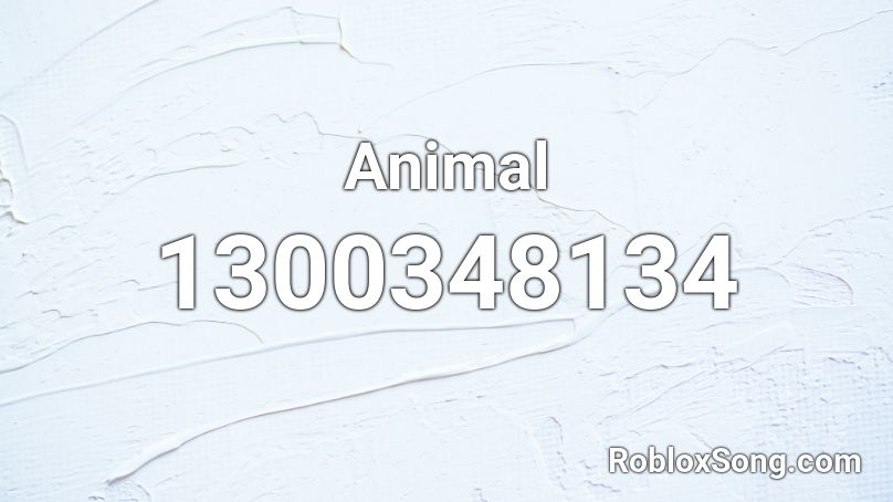 Animal Roblox ID