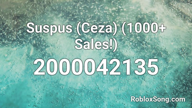 Suspus (Ceza)  (1000+ Sales!) Roblox ID