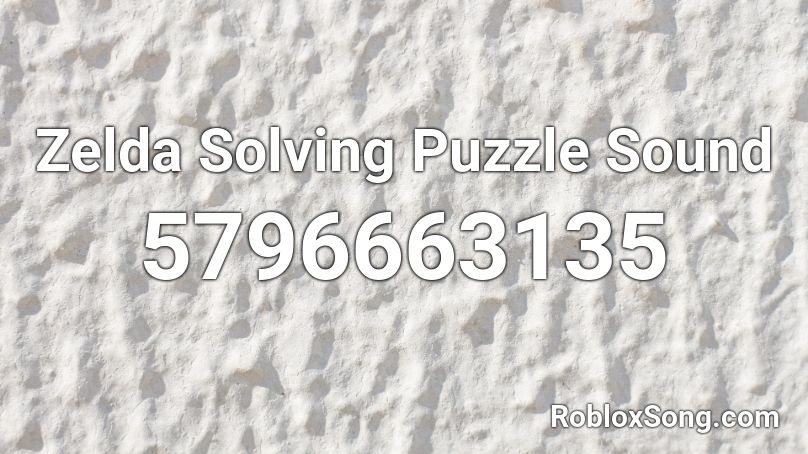 Zelda Solving Puzzle Sound Roblox ID