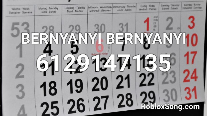 BERNYANYI BERNYANYI Roblox ID