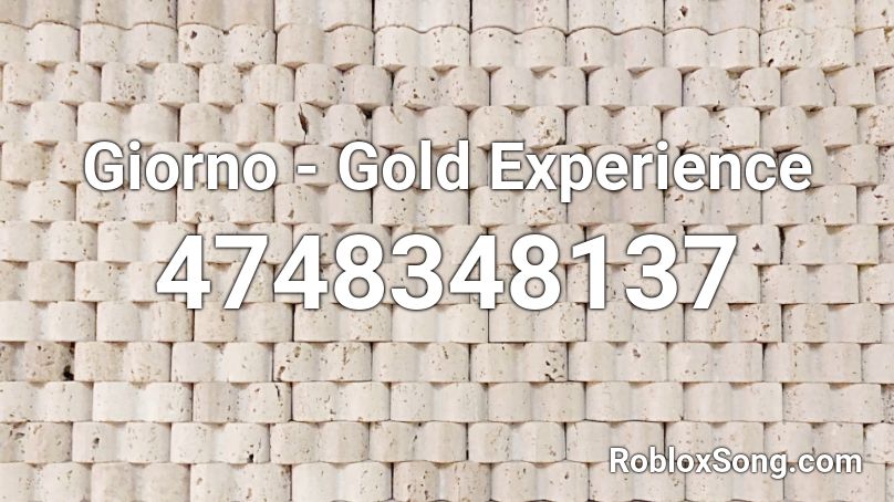 Giorno - Gold Experience Roblox ID