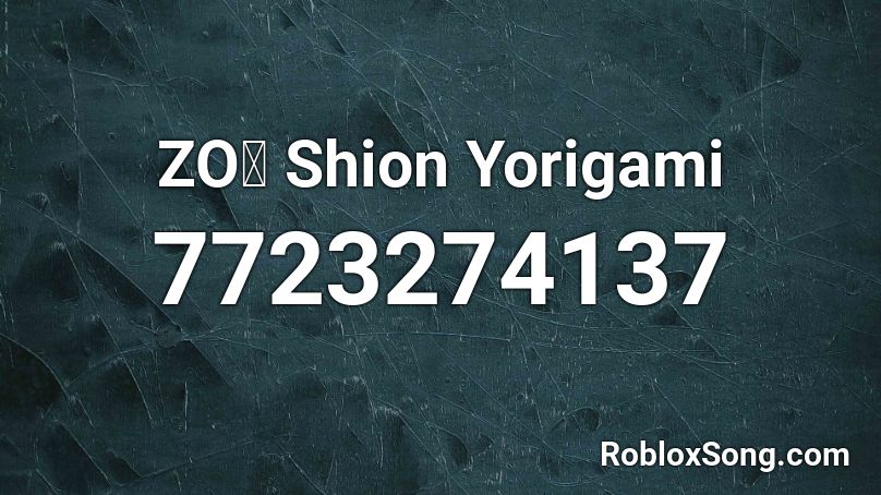 ZOぞ Shion Yorigami Roblox ID
