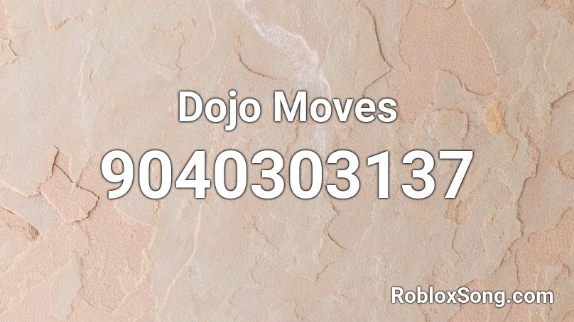 Dojo Moves Roblox ID